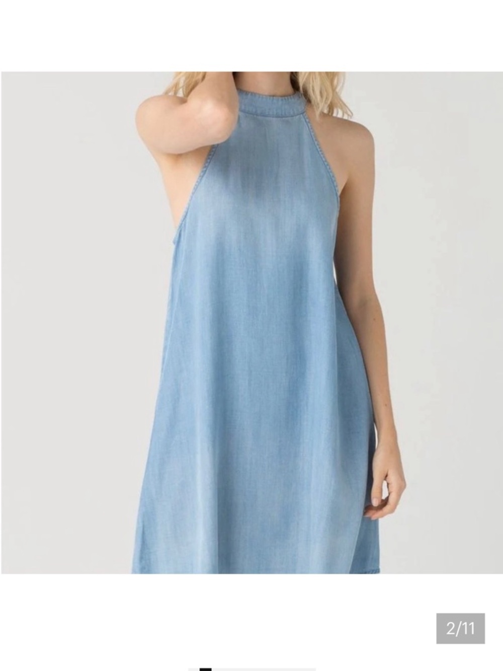 NWT! Chelsea & Violet Stylish Blue Denim sleeveless Dress
